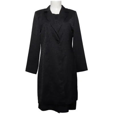 Manteau (Noir) de Perrie Acétate, Polyester