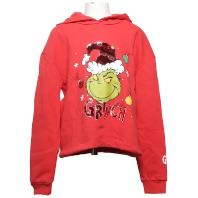 Huvtröja (Röd, Flerfärgad) från The Grinch Bomull, Polyester
