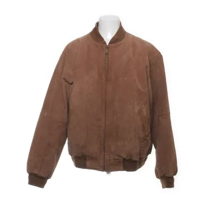 Läderjacka (Brun) från Croft&Barrow Bomull, Skinn, Polyester