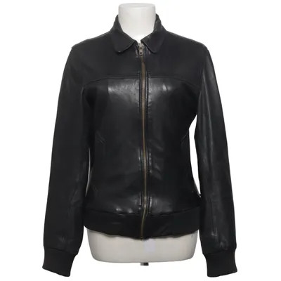 Lederjacke (Schwarz) von Maison Scotch Baumwolle, Leder, Polyester