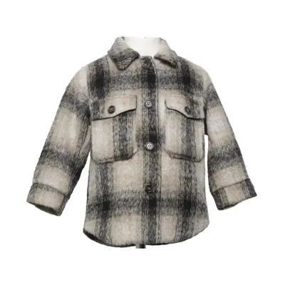 Överskjorta (Svart, Beige) från Mini Gina Tricot Polyester, Ull