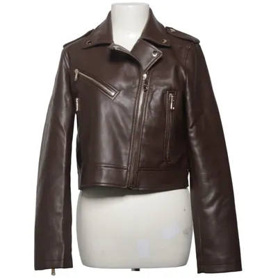 Bikerjakke (Brun) fra Softy Collection Polyester, Polyurethan