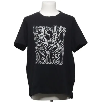 T-shirt (Zwart) van Luisa Cerano Katoen, Elastaan