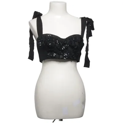 Crop top (Sort) fra H&M Conscious Collection Exclusive Lyocell, Polyester, Uld