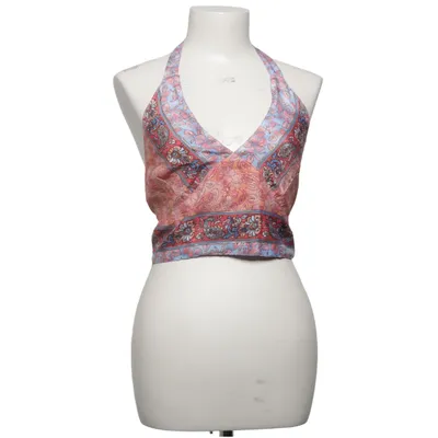 Halter neck top (Orange, Blue, Multicolored) from Corte Hindu Silk