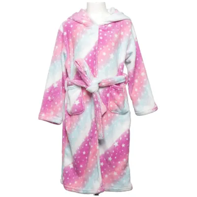 Peignoir (Violet, Rose, Bleu) Polyester