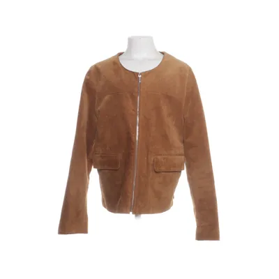 Leather jacket (Brown) from Zara Girls Leather