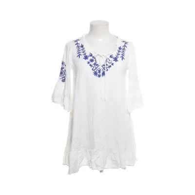 Knytblus (Vit, Blå) från Rusttydustty Viskos