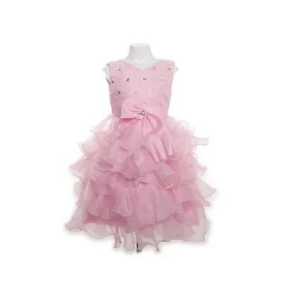 Flower girl dress (Pink) Polyester, Viscose