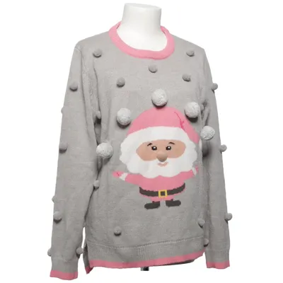 Julesweater (Grå, Pink, Hvid) fra Merry Christmas Akryl