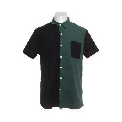 Short sleeve shirt (Black, Green) from Romwe Polyester