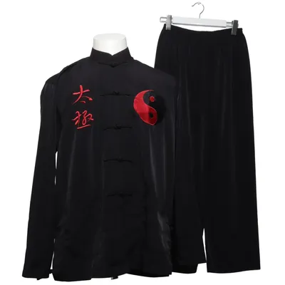 Traditionell klädsel (Svart, Röd) Silke