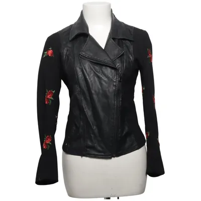 Bikerjakke (Sort, Rød) fra DeFacto Elastan, Polyester, Polyurethan
