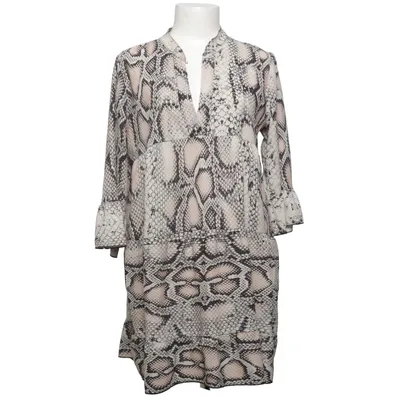 Klänning (Beige, Brun, Svart) Elastan, Polyester, Viskos