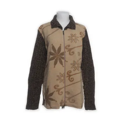 Cardigan (Beige, Black) from Carolin Vanity Acrylic, Wool