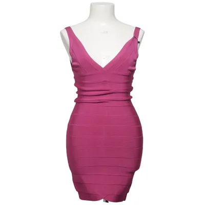 Robe de cocktail (Rose) de Hervé Léger Élasthane, Nylon, Viscose