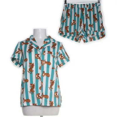 Pyjama (Groen, Wit, Meerkleurig) van Chelsea Peers Elastaan, Gerecycled polyester
