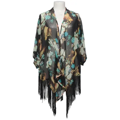 Cardigan (Sort, Flerfarvet) fra Qed London Polyester