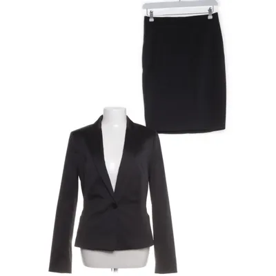 Mantelpak (Zwart) van Mango Suit Acetaat, Katoen, Elastaan, Polyester