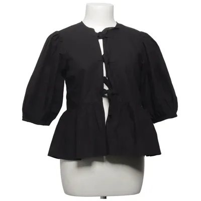 Wrap blouse (Black) from Ganni Organic cotton