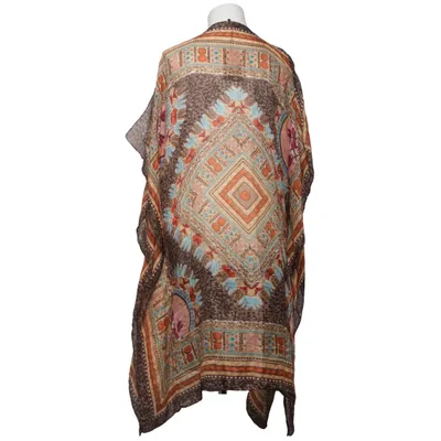Kaftan (Brown, Multicolored) from Goa Silk