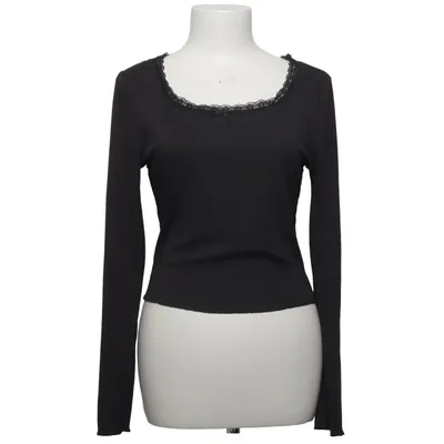 Long sleeve T-shirt (Black) from Romwe Elastane, Polyester