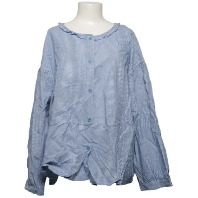 Blouse (Blue, White) from Buykud Cotton