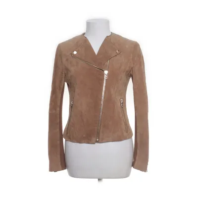 Läderjacka (Beige) från Frontrow Polyester, Skinn