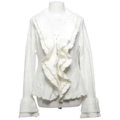 Cardigan (White) from NA-KD Acrylic, Elastane, Polyester, Wool