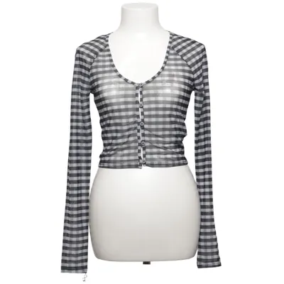 Cardigan (Black, White) from Weekday Elastane, Polyester