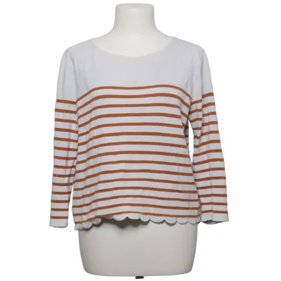 Sweater (White, Brown) from La Maille Sézane Cotton, Viscose