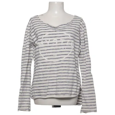 Långärmad t-shirt (Vit, Blå) från Mystic Bomull