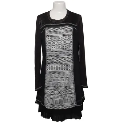 Dress (Black, White) from Sha & Sha Acrylic, Cotton, Elastane, Polyester