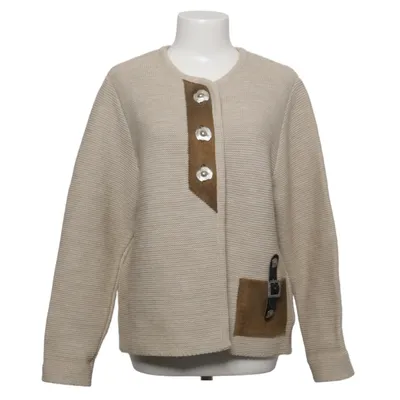 Cardigan (Beige, Marron) de Feelings Acrylique, Cuir, Viscose, Laine
