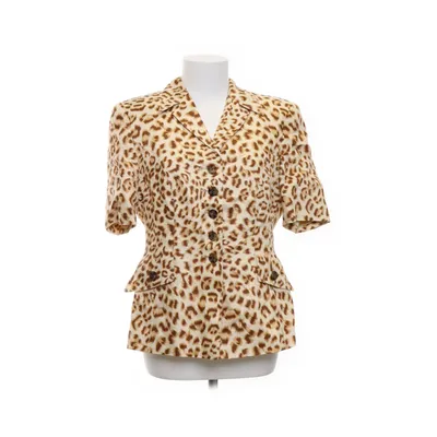Blazer (Beige, Brown, Multicolored) from Escada Linen, Silk