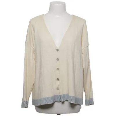 Cardigan (White, Blue) from Nina Kendosa Acrylic, Cotton