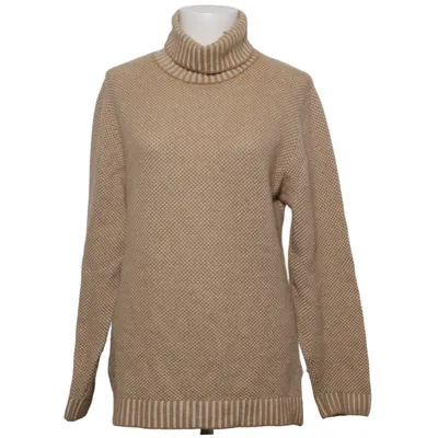 Turtleneck (Beige, Hvid) fra Daniele Fiesoli Alpacauld, Merinould, Polyamid