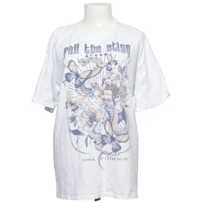 T-shirt (Vit, Flerfärgad) från Bershka