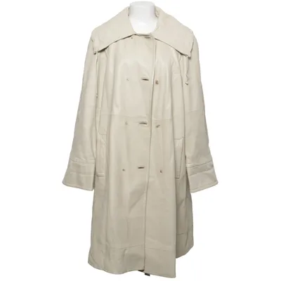 Læderfrakke (Beige) fra Antonelli Læder, Viscose