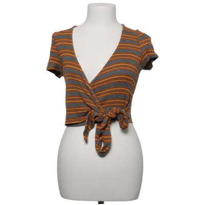 Wikkelblouse (Grijs, Oranje, Geel) van Project Social T x Urban Outfitters Elastaan, Viscose
