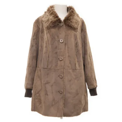 Shearling jas (Bruin) van Ulla Popken Acryl, Polyester