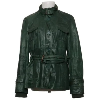Leather jacket (Green) from Lindgrøn Copenhagen Leather, Polyester