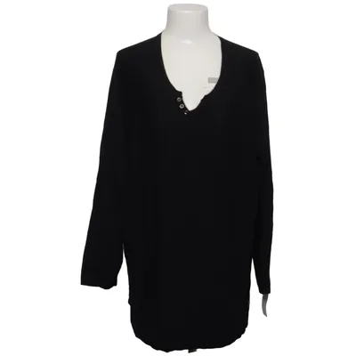 T-shirt manches longues (Noir) de Doris Streich Coton, Fibre métallique, Polyamide, Viscose