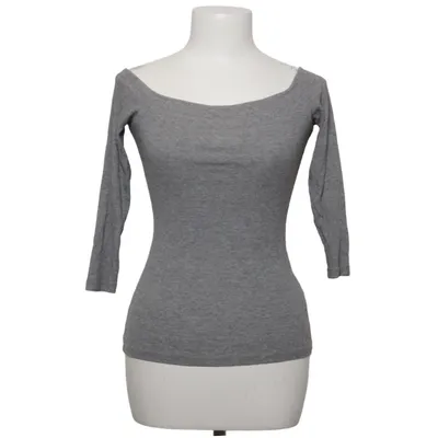 Långärmad t-shirt (Grå) från H&M Basic Bomull, Elastan, Viskos