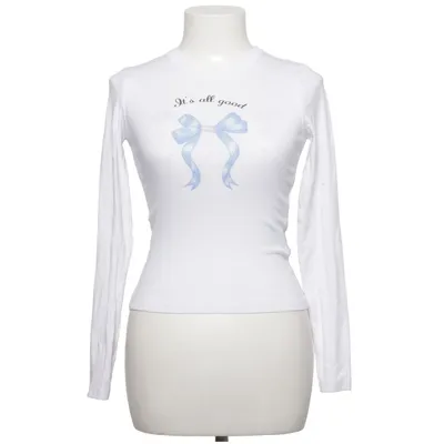 Langærmet t-shirt (Hvid) fra FB Sister Bomuld, Elastan, Modal