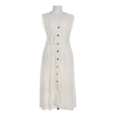 Shirt dress (White) from Zara Basic Cotton, Linen