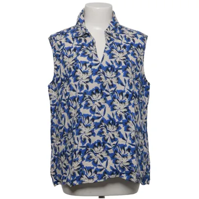Top (Blue, White) from Up2Fashion Linen, Viscose