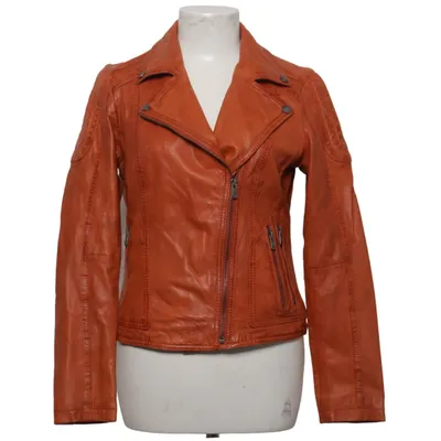 Lederjacke (Orange) von Jilani Collection Leder, Polyester