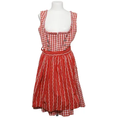 Dirndl (Röd, Vit) från Almsach Bomull