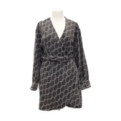 Omlottklänning (Grå, Svart) från Shoeby Bomull